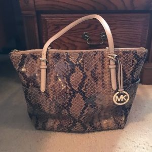 Michael Kors Faux Snakeskin Purse